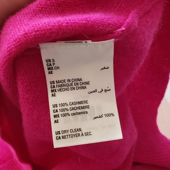 Charter Club Luxury Cashmere Sweater S Bright Pink Soft V-Neck Pullover - Picture 11 of 12